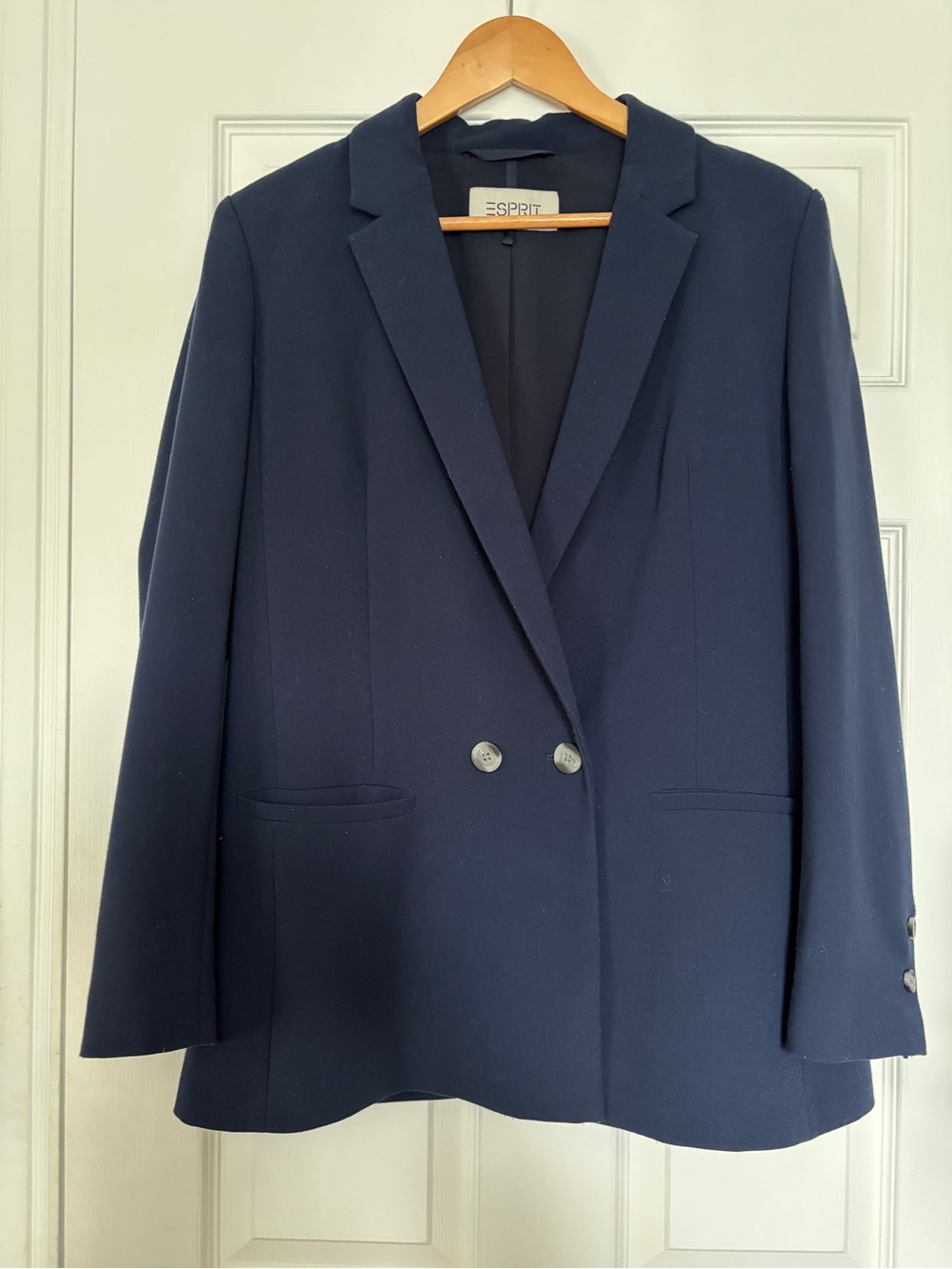 Esprit Navy Double-Breasted Blazer